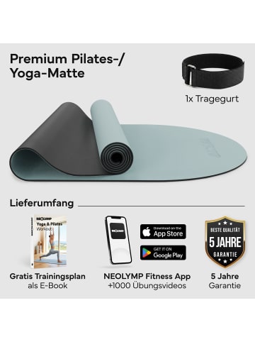 Pilatesmatte "PM210" in Himmelblau, 180 cm