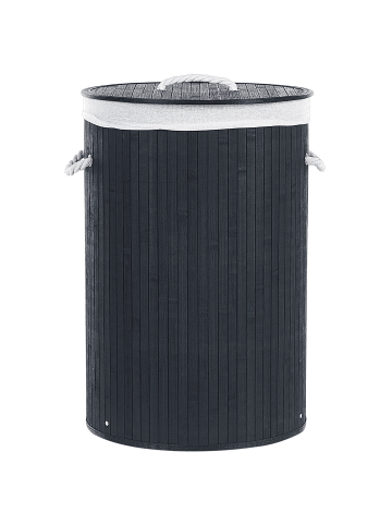 Wäschekorb SANNAR in Schwarz/Weiß - (W) 40 x (H) 60 x (L) 40 cm