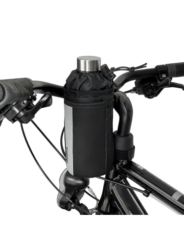 Thermo-Flaschentasche für Fahrrad oder Roller 1l schwarz in Schwarz