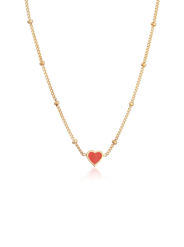 Halskette 925 Sterling Silber Herz in Gold