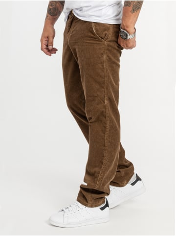 Stoffhose in Dunkelbeige