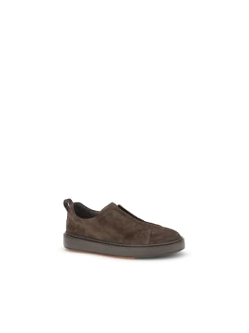 Braun Kalb Leder Bos Taurus Niedrig Top Sneaker