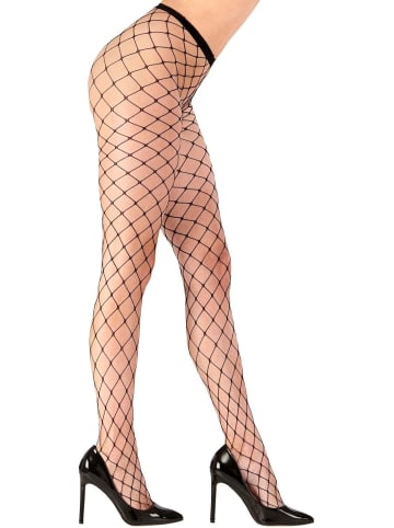 Rauten-Netzstrumpfhose Netzstrumpfhose One Size Strumpfhose, in Schwarz