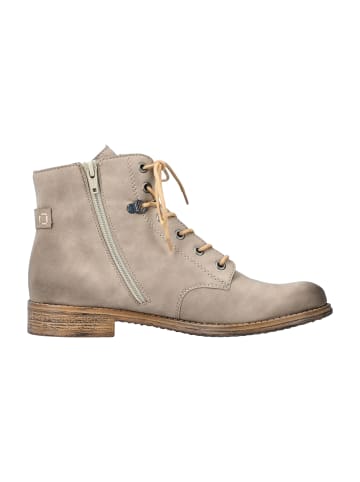 Schnürstiefeletten in Beige