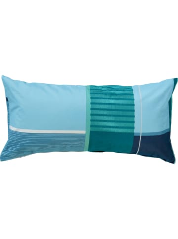 Edel Flanell Kissenbezug in blau-türkis