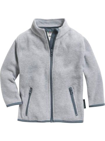 Fleece-Jacke in grau/melange