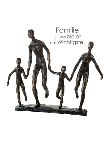 Skulptur "Familie" in Bronze - H. 32 cm - B. 35 cm