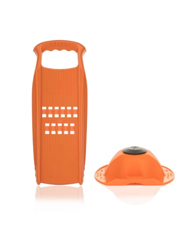 Gemüsehobel Rösti PowerLine mit Fruchthalter in orange