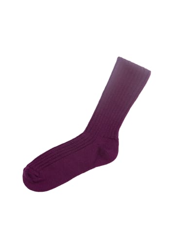 Woll-Socken Merinowolle in aubergine