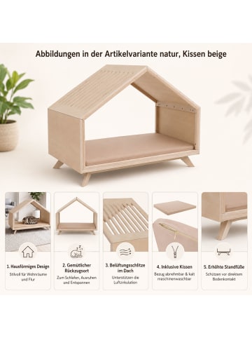 Schlafhütte Q65, Natur, Kissen beige