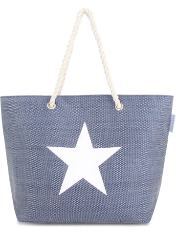 Bequeme Sommer-Umhängetasche, Strandtasche in Star Blue