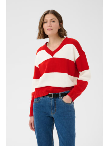 Strickpullover BismilPW Lockere Passform in Goji Tofu Stripe