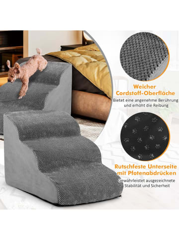 Hundetreppe 3 Stufen in Grau
