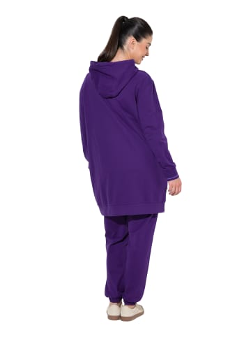 Sweatjacke in tiefes violett