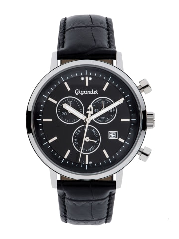 Quarzuhr Chronograph "CLASSICO" in Schwarz/Silber