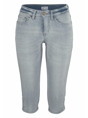 Caprijeans in blue bleached