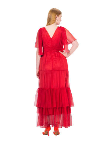 Midikleid in hellrot