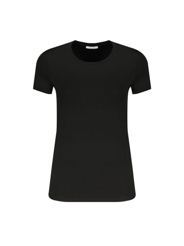 Schwarz Bio Baumwolle Damen T-Shirt