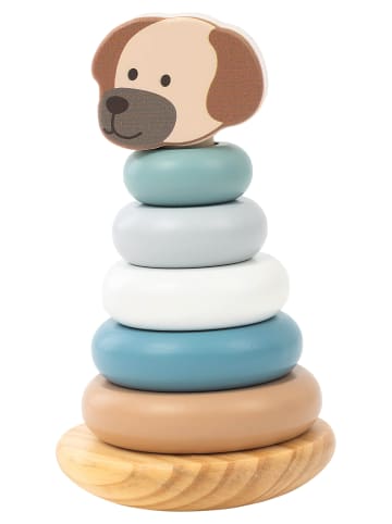 Stapelturm Holz HUND Lucky in bunt