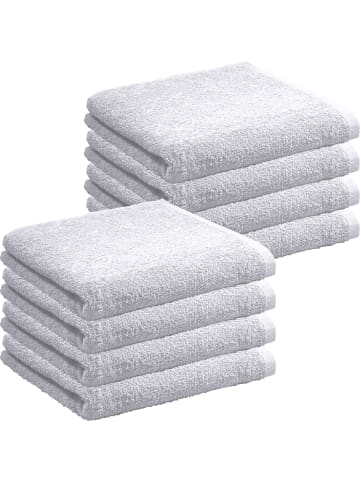 Frottier, Leichtfrottier Duschtuch 8er-Pack Oceanside in silber
