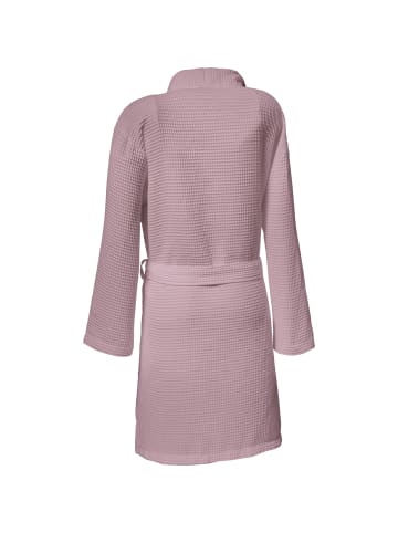 Piqué Unisex-Bademantel kurz Hohenfels in mauve