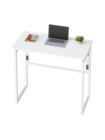 Computertisch Barnet in Weiß - (B)80 x (H)74 x (T)40 cm