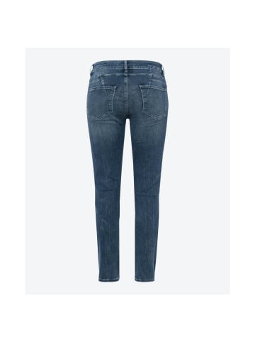 Jeans in used blue destroy & repair