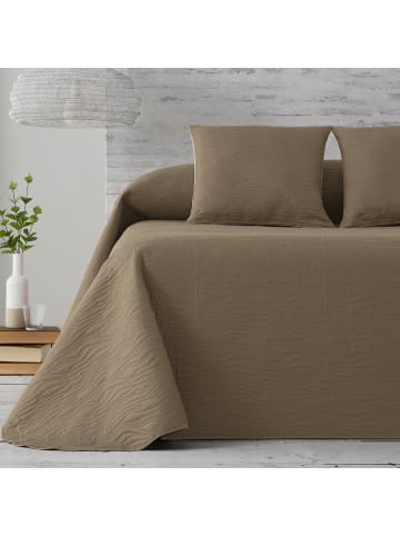 Tagesdecke in braun/creme