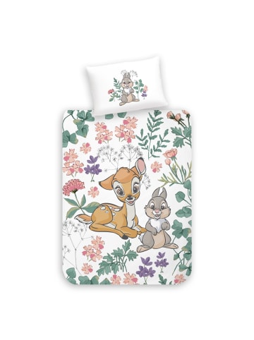 Babybettwäsche Bambi Flower 100x135 + 40x60 cm in Renforcé