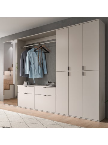 Garderobe Set in kaschmir 273 cm, Garderobenschränke XXL mit viel Stauraum