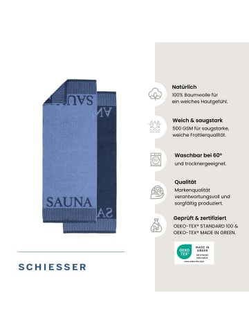 Frottier-Saunatuch Rom in Hellblau
