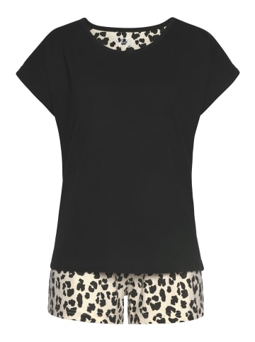 Shorty in schwarz mit Animal-Print
