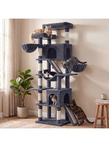 Katzenbaum Clawfy in Dunkelgrau - (B)45 x (H)205 x (T)55 cm