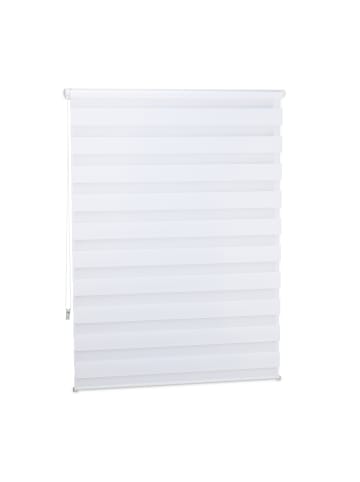 Doppelrollo Klemmfix in Weiß - (B)96 x (H)156 cm