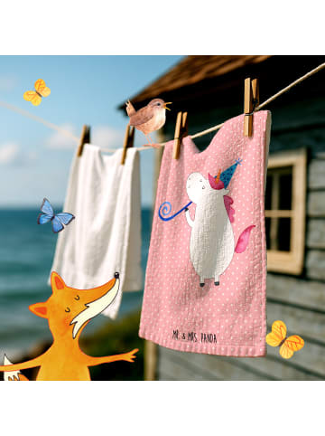 Handtuch Einhorn Party ohne Spruch in Rot Pastell