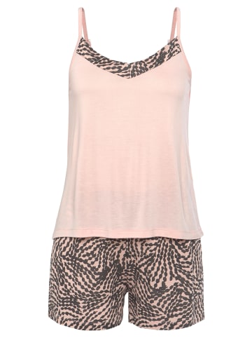 Shorty in rosa anthrazit bedruckt