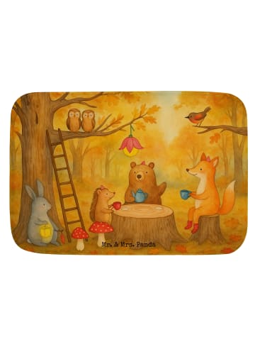 Badezimmerteppich Waldtiere Picknick Design ohn... in Weiß