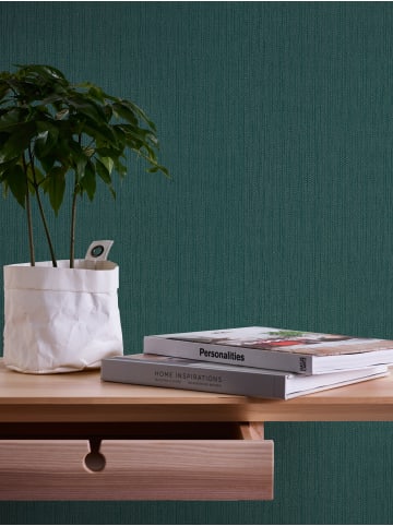 Tapete Woven Elegance in Grün 