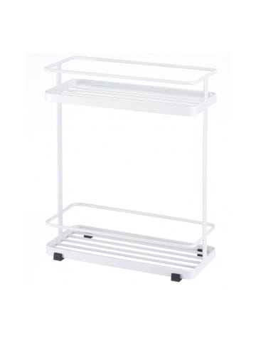 Badezimmerregal aus Metall mit in Weiß - (W)28  x (H)33.5  x (L)12 cm
