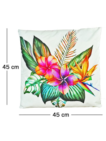 2er Set Motiv Outdoor Kissenhülle Kissenbezug 45x45cm in Tropical Dream