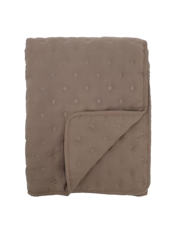 Aix Soft Quilt - Kuscheldecke im Vintage Landhausstil in walnuss