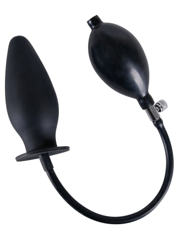aufblasbarer Analplug True Black Butt Plug in schwarz