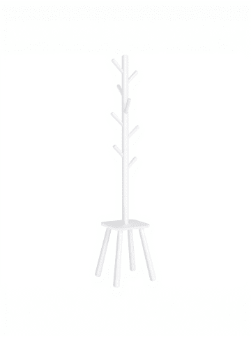 Garderobenständer Andi in Weiß - (B)33.6 x (H)175.8 x (T)33.6 cm