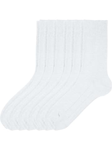 Baumwolle Unisex-Socken 6 Paar in weiß