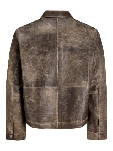 Lederjacke in Charcoal Gray