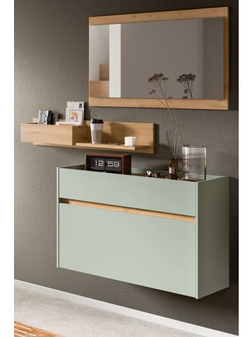Garderobe-Set Salbei und Artisan Eiche, Garderobe 3-teilig, 140 x 197 cm