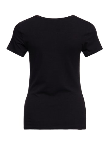 Queen Kerosin T-Shirt Sun Valley in schwarz