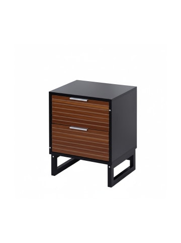 Nachttisch in Braun/ Schwarz - (B)40 x (H)50 x (T)33 cm