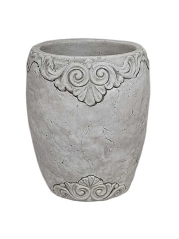 Blumentopf ADELINA Zement Antik Grau Patina 13x11 cm