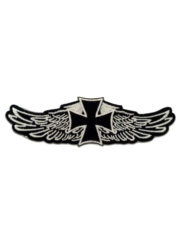 Chopper Kreuz BikerApplikation Bügelbild inSchwarz